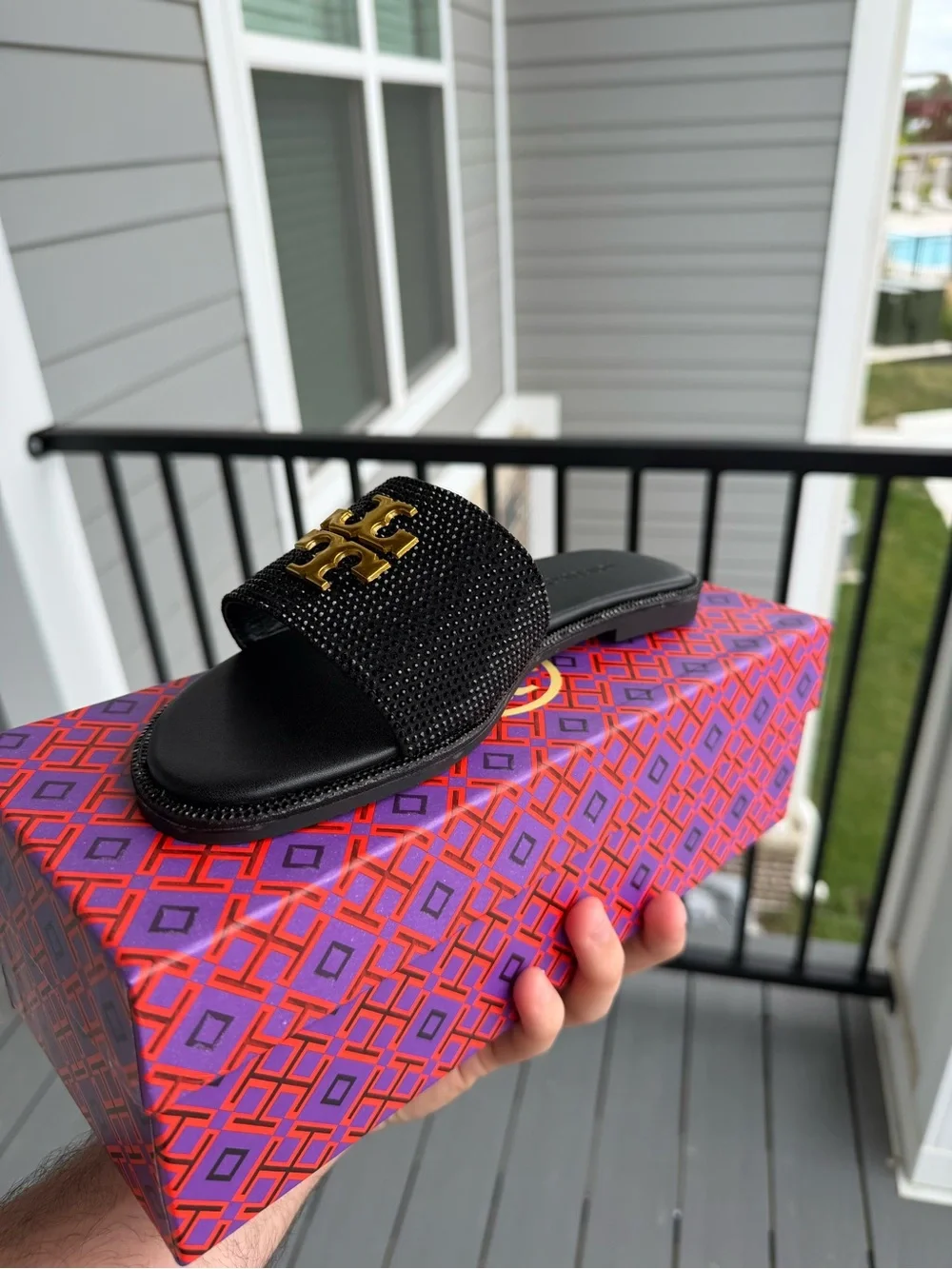 Tory Burch black sandals Size 7